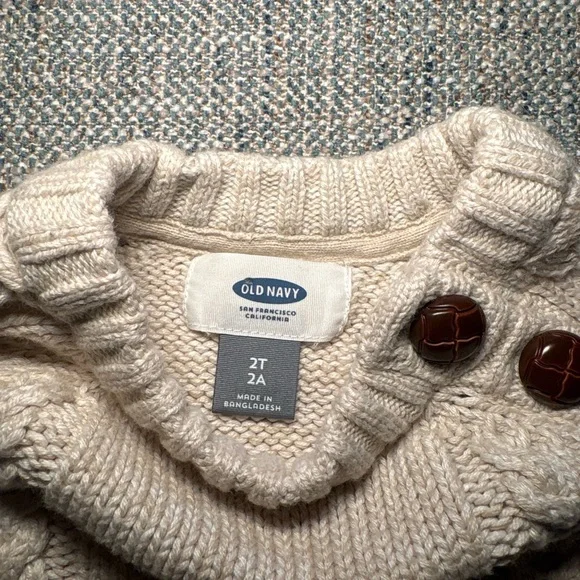 Toddler Bundle Tahari Cream Sweater Old Navy Sweater& Dip Light Blue Shirt 2T - Picture 7 of 10